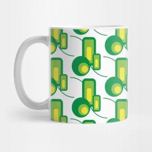 Green Lemon Lime Pattern Mug